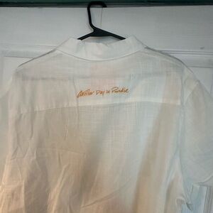 Lucky We Live Hawaii x Goldfish Kiss White Button Down Coverup M/L